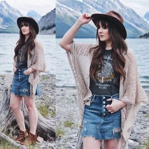 Free People We The Free A-Line Denim Skirt Size 27